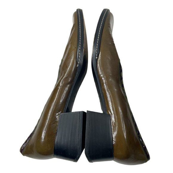 Vintage Mezlan Women's Tan Patent Leather Square Toe Heels Size 8.5M - Picture 3 of 9